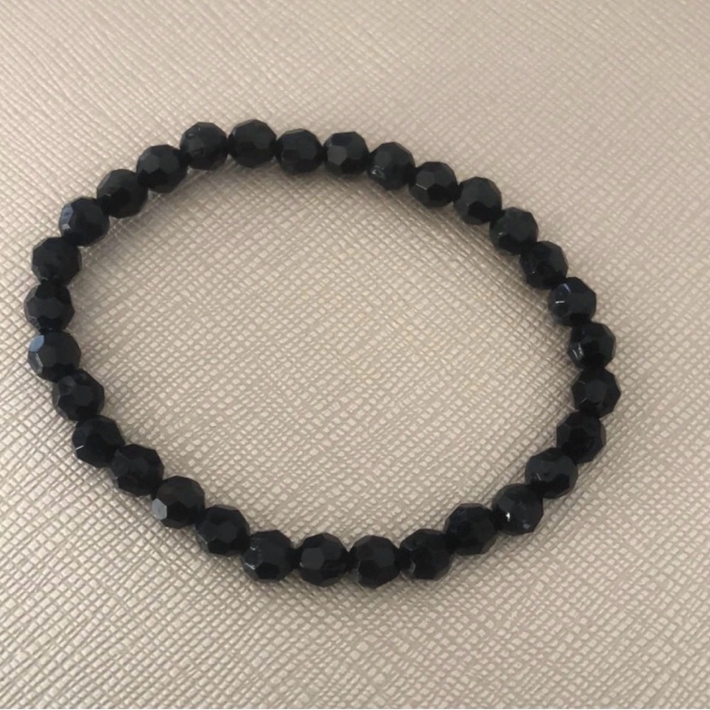 Black Beaded Bracelet